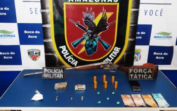 Policiais da 5ª CIPM prendem em Boca do Acre homem por tráfico e drogas