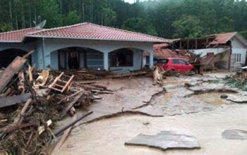 Temporal deixa ao menos 7 mortos e 25 desaparecidos em Santa Catarina