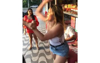 Atraída e rejeitada por colega de farra, “Bia a Barbie” resolve dar o troco com gritos e tapas no "belo" (vídeo)