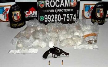 Adolescente de 17 anos é flagrado com cocaína, oxi e maconha; ele foi apreendido por tráfico de drogas