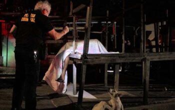 Operador de máquinas é executado pelas costas na feira