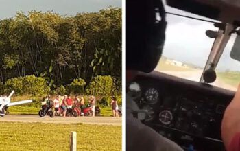 Jovem é atropelado por avião enquanto se exercitava em pista de pouso; "Olha, matou!" (vídeo)