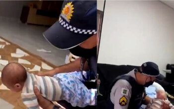Vídeo. Policial penal do DF salva bebê que engasgou com leite materno