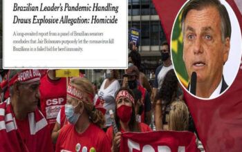 Presidente Jair Bolsonaro é retratado como homicida na capa do New York Times