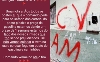 Comando Vermelho ameaça colocar o trem na rua e por fogo nos postos de combustível se o preço não baixar em uma semana