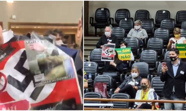 Grupo antivacina e nazista invade Câmara de Porto Alegre e agride vereadores (vídeos)
