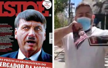 Militante bolsonarista que comprou todas as Istoé de uma banca, filmou e jogou no lixo vira piada nas redes