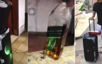 'Rei da ostentação' posta vídeos com whisky roubado e é preso nu escondido no forro de casa