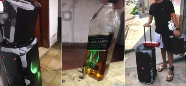 'Rei da ostentação' posta vídeos com whisky roubado e é preso nu escondido no forro de casa