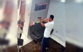 Vídeo chocante: Sargento PM espanca, enforca e aponta arma para empresária