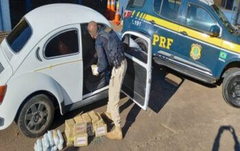 Homem é preso com 41 kg de cocaína em um Fusca