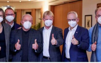 Lula se encontra com líderes sindicais alemães no primeiro compromisso da agenda na Europa