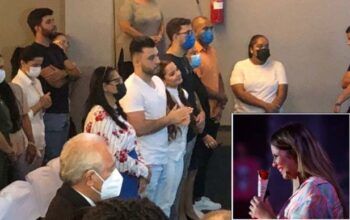 Mãe de Marília Mendonça, Murilo Huff e mais famosos participam de culto em homenagem à cantora; vídeos