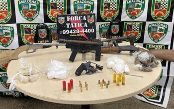 Força Tática detém grupo em posse de armas de fogo de grosso calibre e drogas