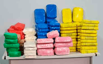 Homem é preso com 237 kg de drogas escondidas em galões de plástico