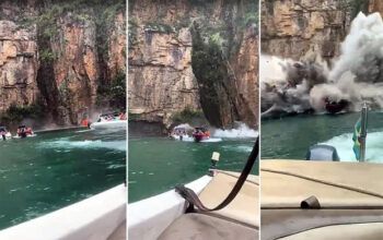 Bombeiros confirmam sete mortos em queda de paredão em Capitólio