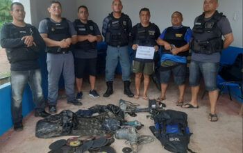 Em Novo Aripuanã, polícia evita assalto em agência do Bradesco; três assaltantes alvejados estão desaparecidos no rio