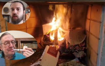 Nando Moura queima livros de Olavo de Carvalho após sua morte e enfurece bolsonaristas (vídeo)