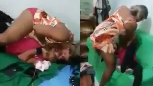 Vídeo: travesti dá ‘surra’ em marido após descobrir traição com amiga