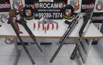 Dois homens são presos no Iranduba com cinco armas de grosso calibre