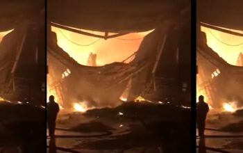 Incêndio de grandes proporções atinge fábrica de maçãs no RS