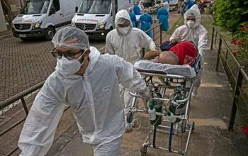 Média móvel de mortes por Covid no Brasil volta a ficar acima de 600 por dia