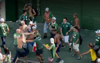 Torcedor do Palmeiras morre após ser baleado em briga no entorno do estádio