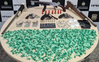 Traficantes são presos com armas em laboratório de processamento de droga