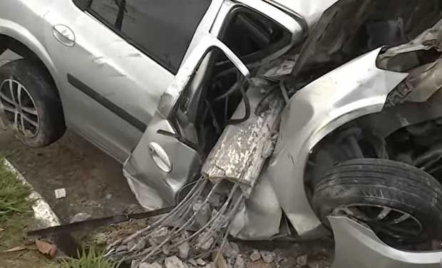 Acidente violento na Cidade Nova deixa um morto