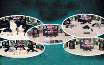 Força Tática apreende 11 armas de fogo entre fuzil e pistolas em bairros de Manaus