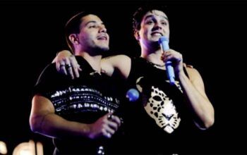Luan Santana e Arthur Aguiar cantam juntos durante show em Campo Grande