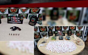 PMAM prende dois homens com armas e drogas em Manaus