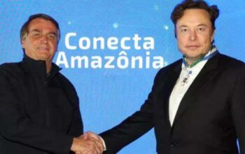 Bolsonaro posta foto com Musk e diz que falaram sobre "proteção de nossa Amazônia"
