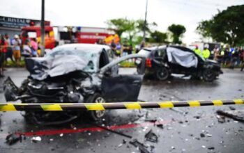 Casal morre em acidente de trânsito neste domingo; quatro ficam