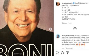 Esnobada pela Globo e sem emprego na TV, Regina Duarte puxa saco de figurão da emissora: "Incontestável"