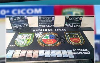 PMAM prende quatro por tráfico de entorpecentes  na zona leste