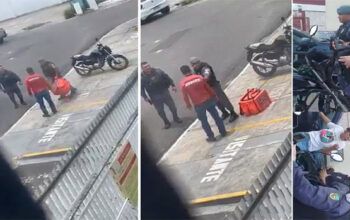 Motoboy é constrangido e agredido por PMs e tem a CNH rasgada por um cabo em Manaus