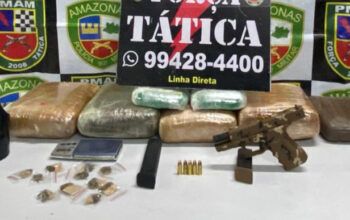 Traficantes são presos com tabletes de skunk, cocaína e pistola Glock 9mm