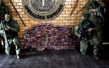 Polícia apreende 350 kg de drogas em Novo Airão supostamente procedente da Colômbia