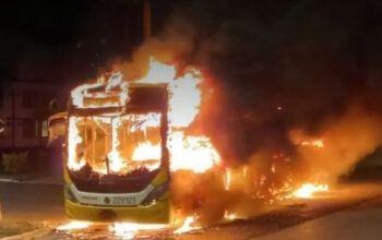 Bolsonaristas queimaram 3 carros e 5 ônibus e depredaram delegacia em Brasília