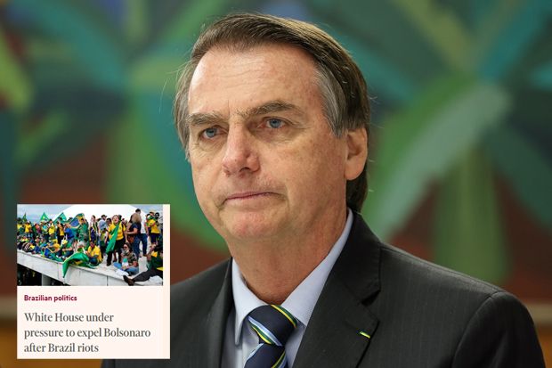Casa Branca sob pressão para expulsar Bolsonaro, diz Financial Times