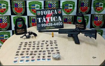 Facção criminosa da Compensa tem fuzil e droga apreendidos