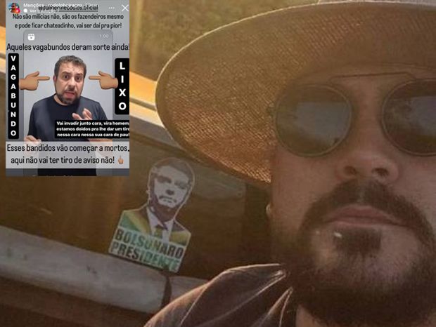 Boulos é ameaçado de morte por CAC ruralista; fazendeiro apaga publicação logo depois