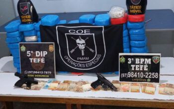 Dois supostos traficantes de droga são mortos e 10 presos em confronto com a polícia em Tefé