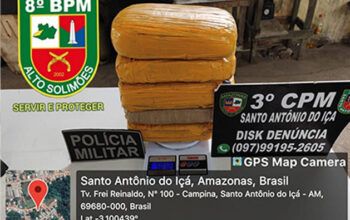 PMAM apreende 5 kg de maconha skunk no município de Santo Antônio do Iça