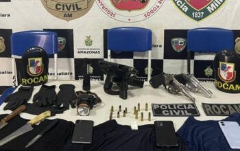 Supostos piratas do rio são presos em Itacoatiara com armas de grosso calibre em um flutuante