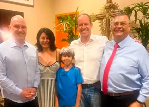Flávio Dino janta com Alexandre de Moraes antes de seu casamento no Maranhão