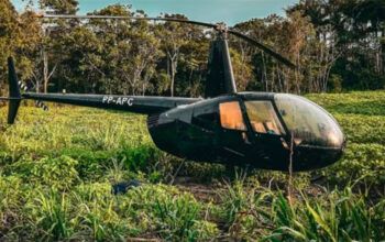 Helicóptero é interceptado com 256 kg de cocaína em Anamã, interior do Amazonas
