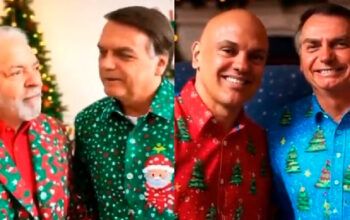 Lula e Bolsonaro aparecem juntos em vídeo de IA celebrando o Natal e viralizam