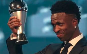 Vini Jr. é eleito melhor jogador do mundo no prêmio Fifa The Best